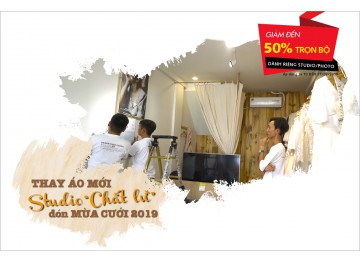 Thay áo mới Studio "chất lừ" - đón mùa cưới 2019. Ưu đãi giảm 50% TRỌN BỘ